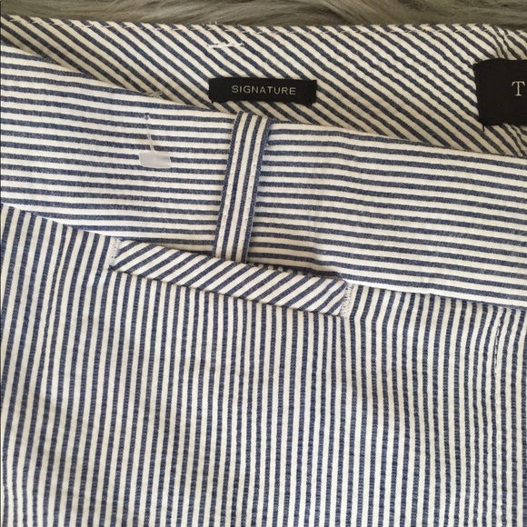 Talbots Signature Seersucker Striped Pants - Picture 3 of 7